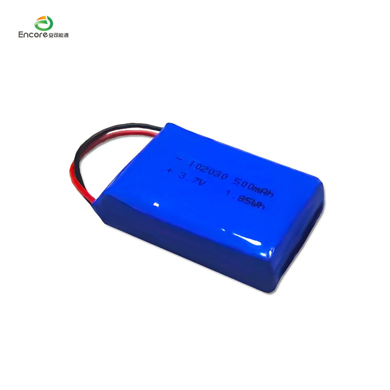 3,7 V 500 mAh 1,85 Wh lipo batéria